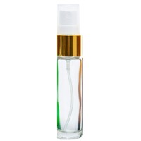 CLEAR - 10ml (Thick Glass) Spray Bottle with Gold Aluminium Top