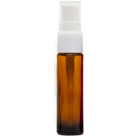 AMBER - 10ml (Thick Glass) Spray Bottle with White Top