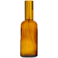 100ml Amber Glass Spray Bottle with Gold Aluminium Top