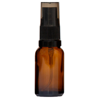 15ml Amber Glass Spray Bottle with Black Top