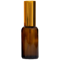 30ml Amber Glass Spray Bottle with Gold Aluminium Top
