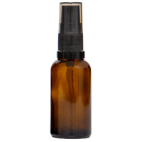 30ml Amber Glass Spray Bottle with Black Top