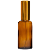 50ml Amber Glass Spray Bottle with Gold Aluminium Top