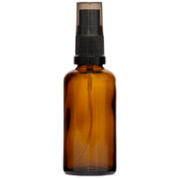 50ml Amber Glass Spray Bottle with Black Top