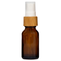 15ml Amber Glass Spray Bottle with Bamboo Top