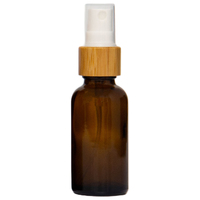 30ml Amber Glass Spray Bottle with Bamboo Top