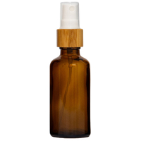 50ml Amber Glass Spray Bottle with Bamboo Top