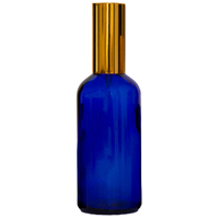 100ml Cobalt Blue Glass Spray Bottle, GOLD Aluminium Top