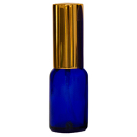 15ml Cobalt Blue Glass Spray Bottle, GOLD Aluminium Top