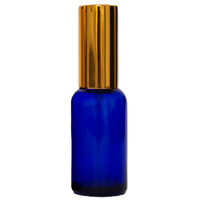 30ml Cobalt Blue Glass Spray Bottle, GOLD Aluminium Top