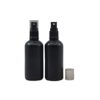 Bottle, Spray, Matte Black, 100ml, Black Plastic Top