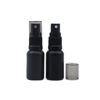 Bottle, Spray, Matte Black, 15ml, Black Plastic Top