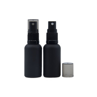 Bottle, Spray, Matte Black, 30ml, Black Plastic Top