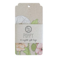 SOW 'N SOW Gift Tags - Poppy - 10 Pack