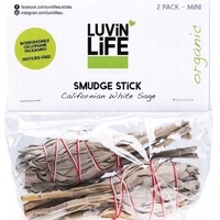 Mini 12cm (2ea) - LUVIN LIFE Smudge Stick White Sage