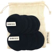 BLACK - EVER ECO Reusable Bamboo Facial Pads with Cotton