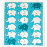 RETROKITCHEN 100% Biodegradable Dishcloth  - Elephants