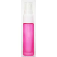 Frosted Pink - 10ml Glass Spray Bottle, White Lid