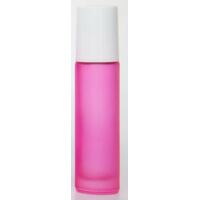 Frosted Pink - 10ml Glass Roller Bottle, White Lid